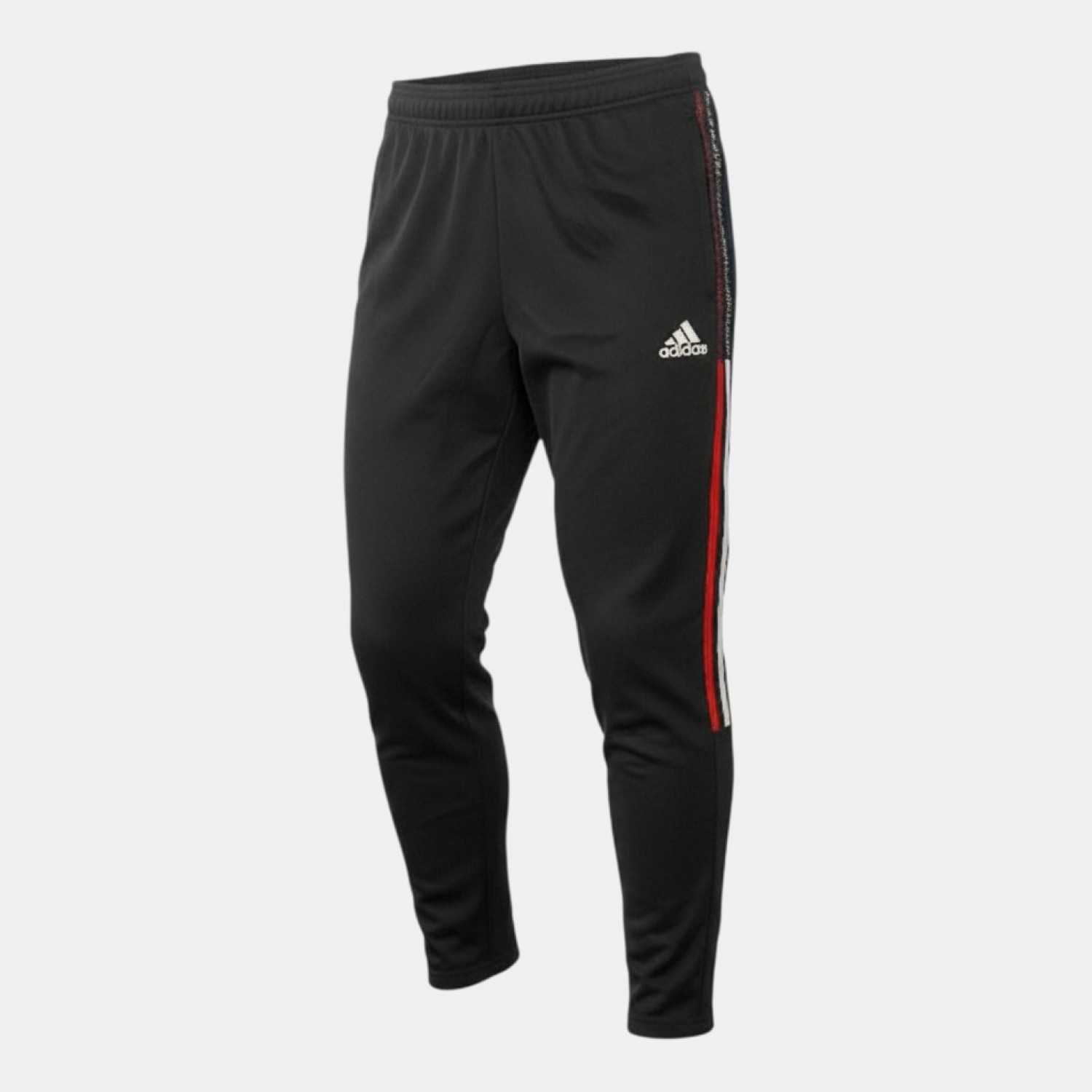 Adidas Performance Track Pants Black Red Details L Pre Owned
